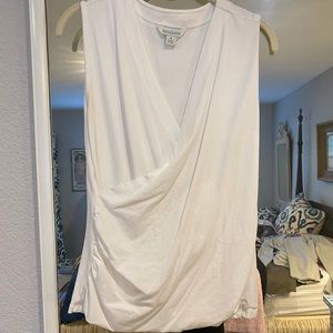 Fine Pima cotton white wrap top